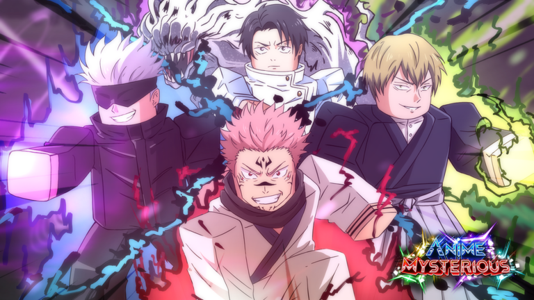 Anime Mysterious promotional artwork showing a four-character ensemble